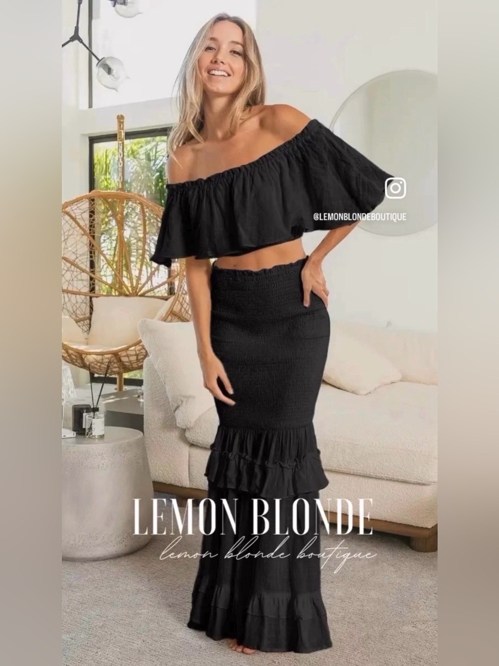 🖤 The Amalfi Coast Black Maxi Set